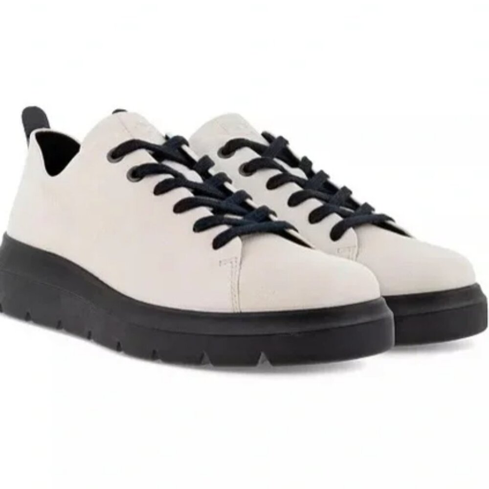 ECCO Women's Nouvelle Lace up Leather Sneakers, Limestone Size UK 40 US 9